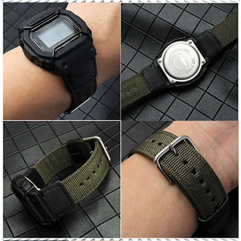 Nylon Strap Bracelet Watchband for Casio G-Shock DW-5600 DW5600 DW-5610 GW-B5600 GLS-5600 GW-M5610 GA110/100 Watch Accessories - Image 5
