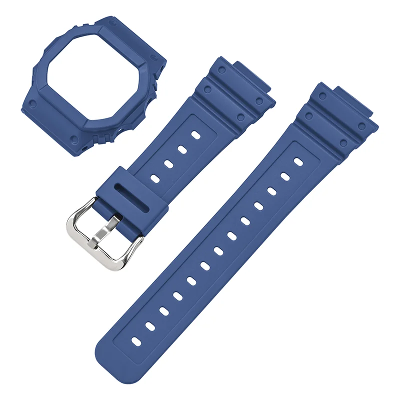 Strap + Case For Casio g-shock DW-5600/5000/5025/5030 GW-B5600 G-5600E GW-M5610/M5600 GLX-5600 GB-M5600B TPU Watchband Bracelet - Image 3