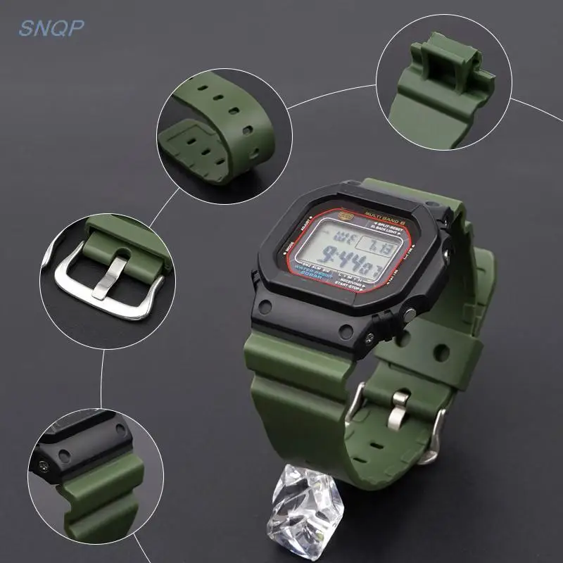 Watch Band for Casio G-SHOCK DW-6900/5610 DW-5600/5000 GW-M5610 GA-2100 16mm Silicone Resin Strap Men Replacement Wrist Bracelet - Image 5