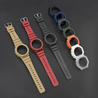 Case + Strap for Casio G-SHOCK GA-2100 GA-2110 Transparent Rubber Resin Watch Band Modified Quick Release Wrist Bracelet 2026