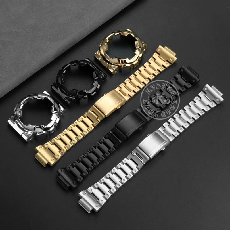 For G-SHOCK GA100 GA110 GA120 GD100 120 Watch Strap case for Casio gshock Men Wristwatch Bezel Stainless steel metal Case Band - Image 2