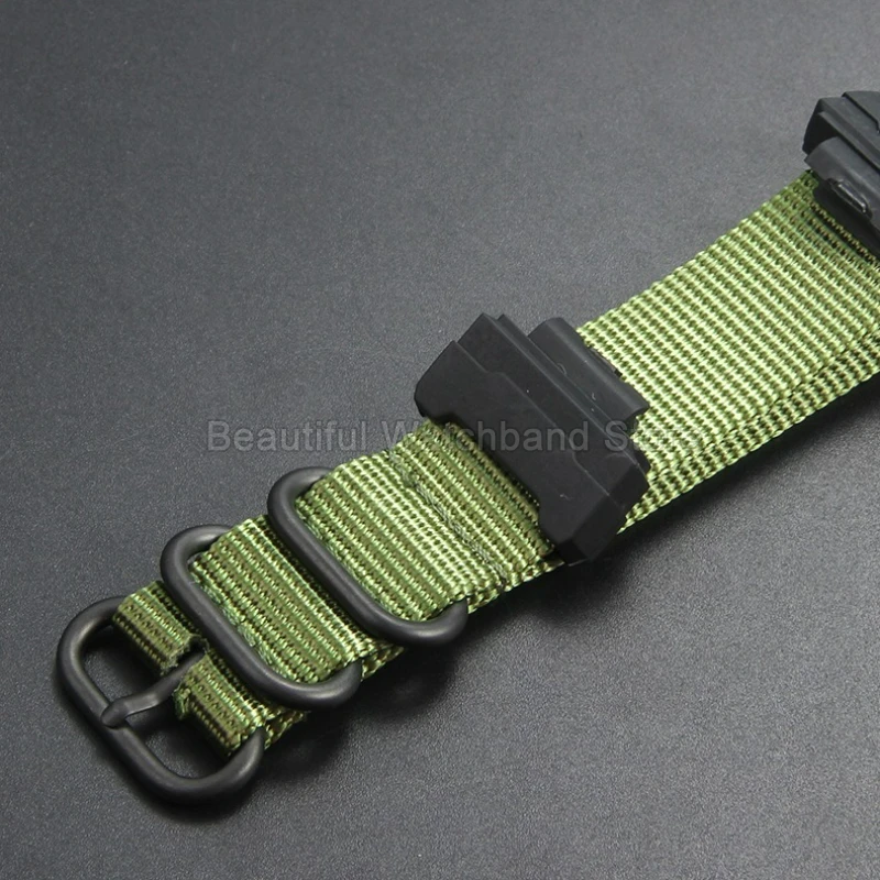 For Casio G-SHOCK Nylon Strap GD-100/110/120/350 GM-5610 Special Buckle Abrasion Proof Flexible Black Green Orange Watchband - Image 6