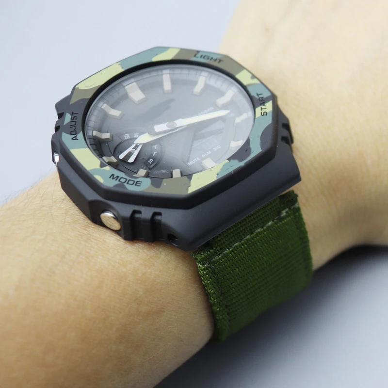 Nylon Canvas Watch Strap for Casio G-SHOCK GM-110 GM-2100 GA-900 GM-5600 GA-110 GA-2100 Men Weave Ring Buckle Band Bracelet - Image 5