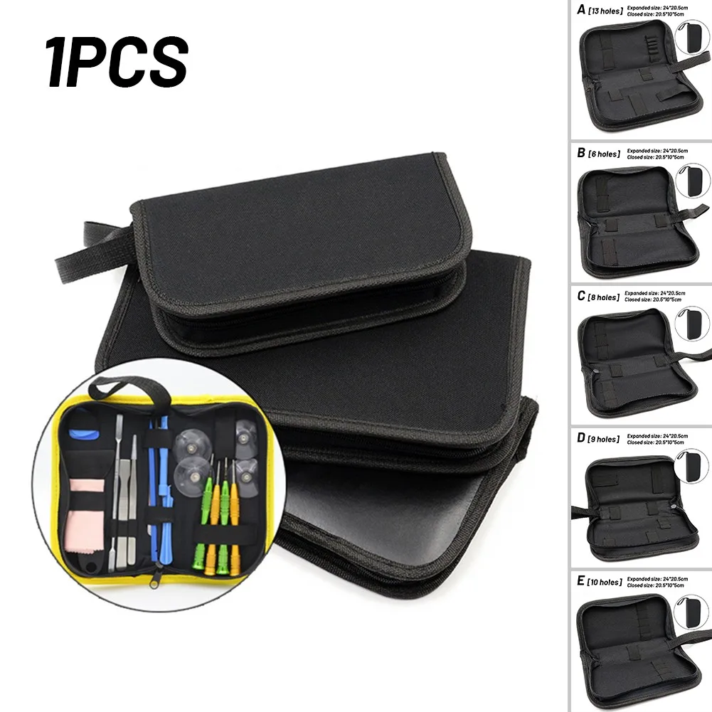 Watch repair tool cloth bag crafted with 600D Oxford fabric and supportive 1300G gray cardboard for multipurpose storage - Image 2