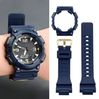 18mm Resin Watch Strap and Watch case for Casio G-SHOCK AQ-S810W watchband Sport Waterproof men Bracelet Accessories Wristband