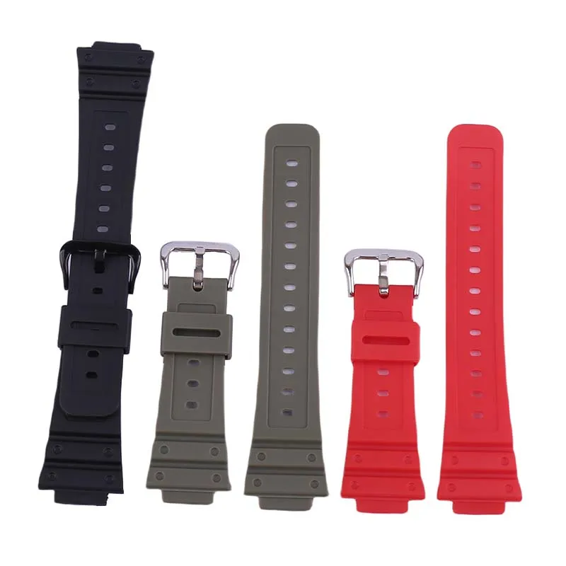Resin watch strap accessories for Casio g-shock DW5600 5025 5030 5035 GW-5610 GW-B5600 G-5600E Men sport silicone wristbands - Image 4