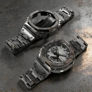 GA-2100/2110/B2100 GM2100 GBM-2100 Mod Kit modified Camouflage metal Bezel with drives stainless steel case&strap for Casioak