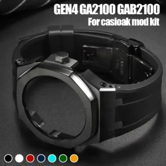 GEN4 Casioak GA2100 Mod Kit For G-SHOCK GA2100/GA2110 GAB2100 Stainless Steel Case Bezel Rubber Strap Replacement Mod Refit Kit