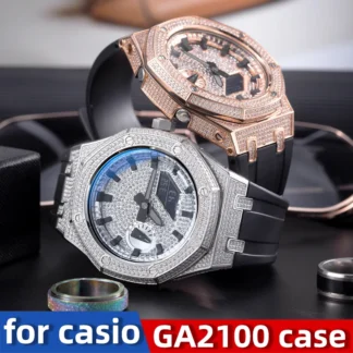 Casio G-Shock GA-2100/2110 Modified Watch Diamond Dial Starry Sky Bezel Strap