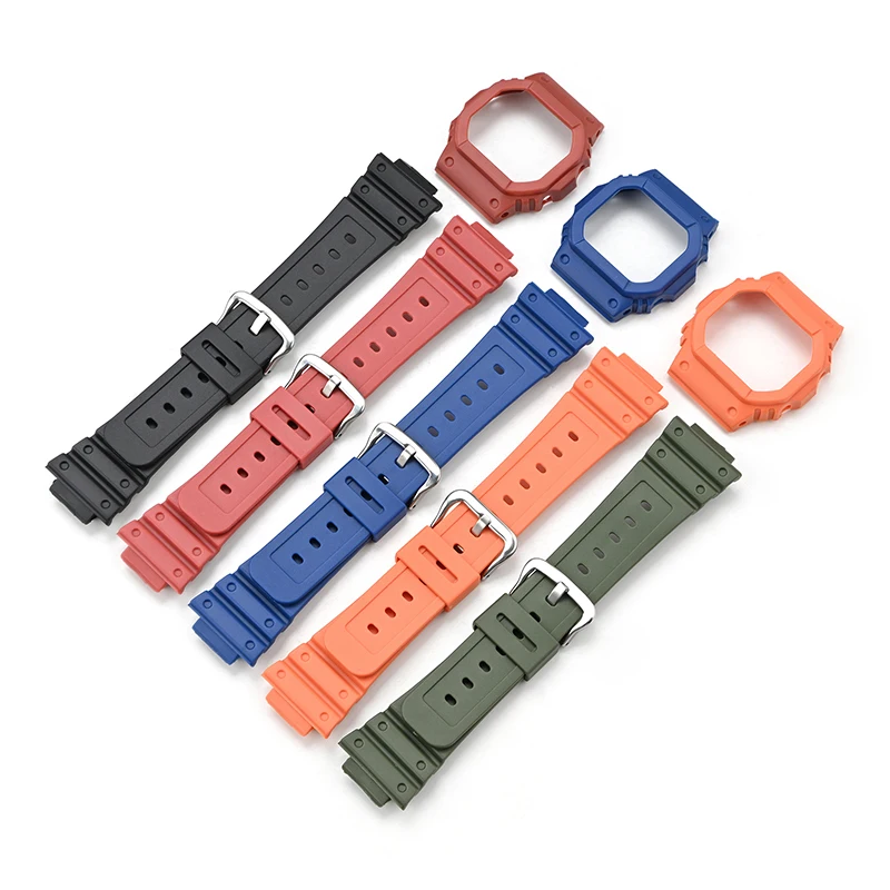 Strap + Case For Casio g-shock DW-5600/5000/5025/5030 GW-B5600 G-5600E GW-M5610/M5600 GLX-5600 GB-M5600B TPU Watchband Bracelet - Image 2
