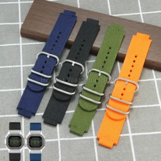 Eco Friendly Material Breathable Moisture Wicking Wrinkle Free Design Premium Nylon Watchband for Casio DW-5600/5610 GW-B5600