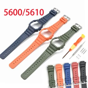 Strap + Case For Casio g-shock DW-5600/5000/5025/5030 GW-B5600 G-5600E GW-M5610/M5600 GLX-5600 GB-M5600B TPU Watchband Bracelet