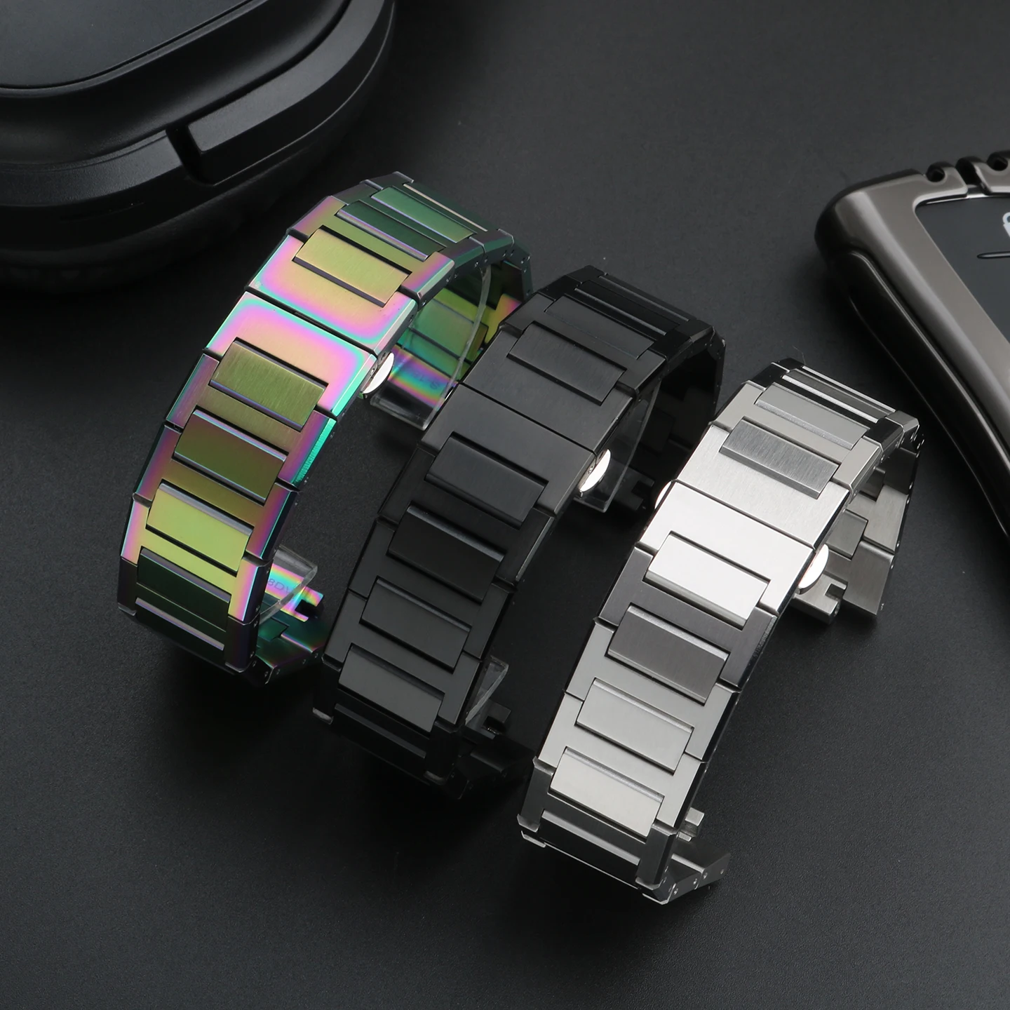 Casio Black & Gold Stainless Steel Bracelet for Casio G-Shock GM-110 - Image 2