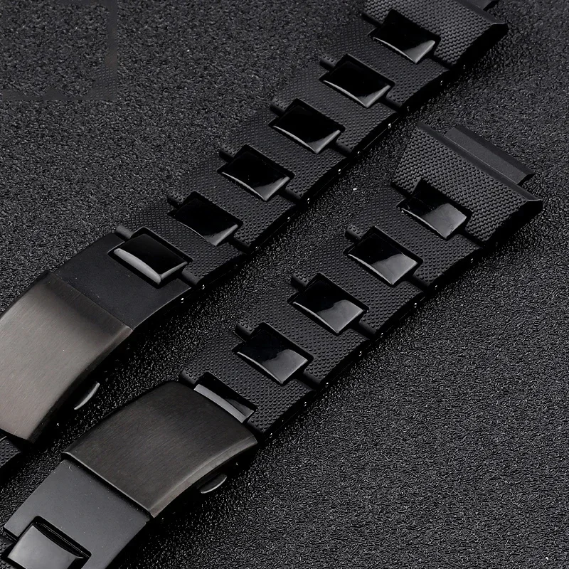 Replacement Watch Strap for Casio G-SHOCK – Black Resin Band with Stainless Steel Buckle - Image 4