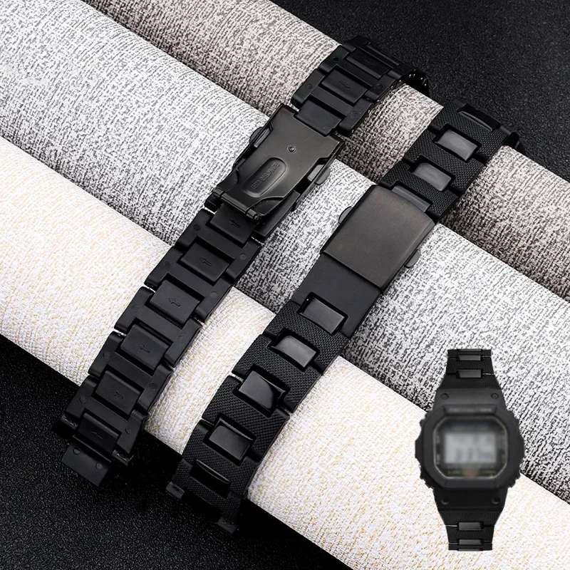 Replacement Watch Strap for Casio G-SHOCK – Black Resin Band with Stainless Steel Buckle - Image 3