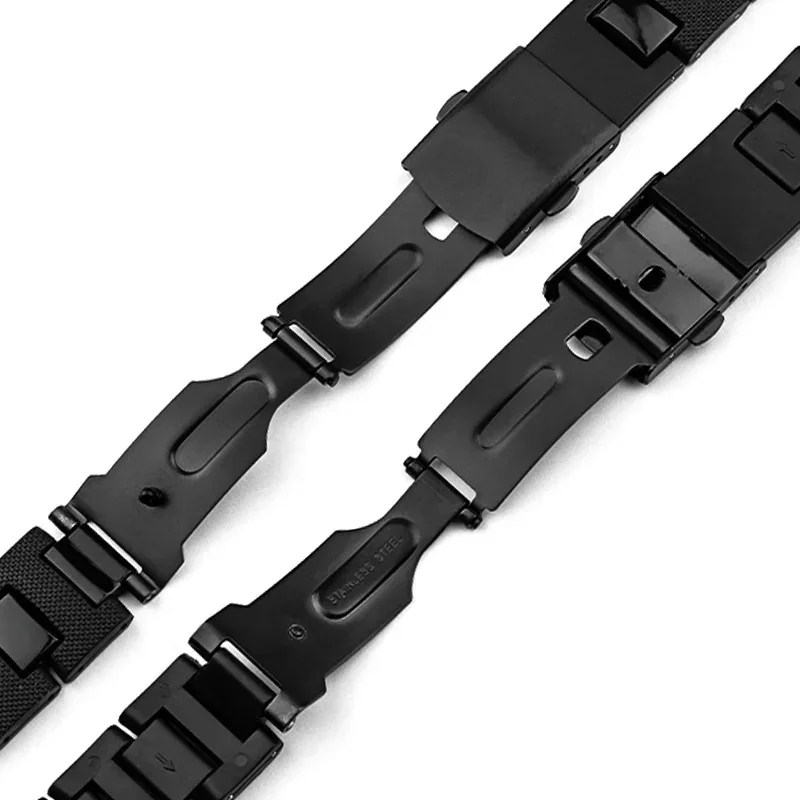 Replacement Watch Strap for Casio G-SHOCK – Black Resin Band with Stainless Steel Buckle - Image 2