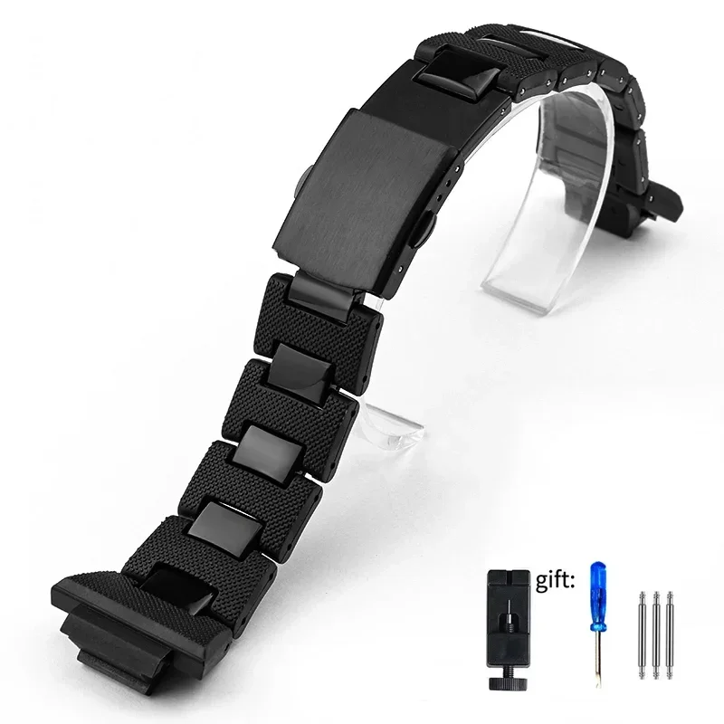 Replacement Watch Strap for Casio G-SHOCK – Black Resin Band with Stainless Steel Buckle - Image 6