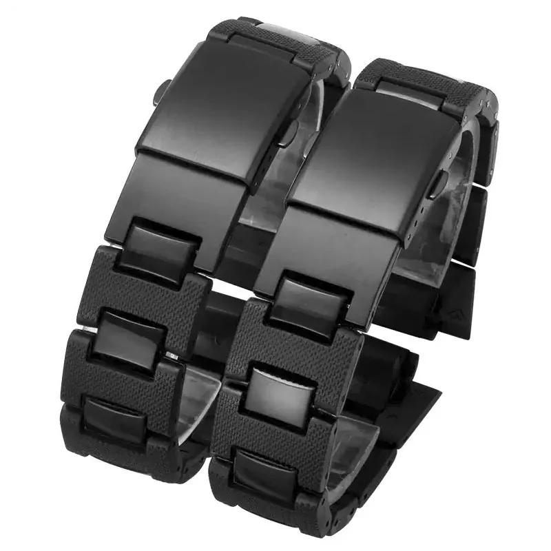 Replacement Watch Strap for Casio G-SHOCK – Black Resin Band with Stainless Steel Buckle