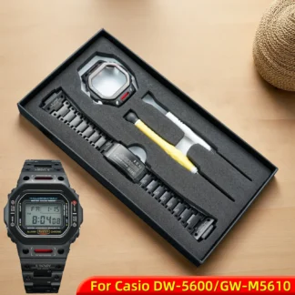 Premium Titanium & Stainless Steel Mecha Mod Kit for Casio G-SHOCK DW-5600 & GW-M5610