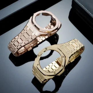 Frost Gold Mod Kit for G-Shock GA-2100 GA-2110 GM-2100 | Farmhouse Oak Stainless Steel Case & Watchband DIY Set